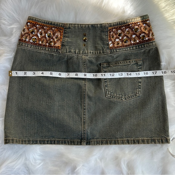 NWT Vintage Express Denim Mini Skirt - Picture 8 of 13